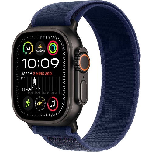 Смарт-годинник Apple Watch Ultra 2 49mm Black Titanium Case with Blue Trail Loop M/L (MYTJ3+MYQ83) - придбати в Дніпрі, Україні: ціна, характеристики | інтернет-магазин TOUCH