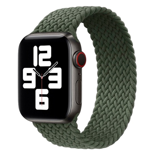 Ремешок Braided Solo Loop Band для Apple Watch 42/44/45mm Inverness Green Size 6 148mm