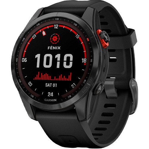 Смарт-часы Garmin Fenix 7S Solar Edition Slate Gray with Black Band (010-02539-12/13)
