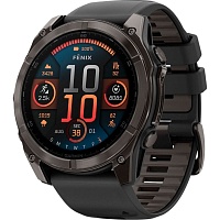 Смарт-годинник Garmin Fenix 8 AMOLED Sapphire 51mm Carbon Gray DLC Titanium with Black/Pebble Gray Silicone Band (010-02905-20/21/63) - придбати в Дніпрі, Україні: ціна, характеристики | інтернет-магазин TOUCH