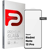 Защитное стекло ArmorStandart Full Glue Pro Glass для Redmi Note 13 Pro 5G/ Note 13 4G/ Poco X6 5G Black (ARM71828)