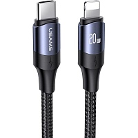 Кабель Usams US-SJ522 U71 USB-C to Lightning 20W 2m Black (SJ522USB01)