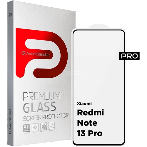 Захисне скло ArmorStandart Full Glue Pro Glass для Redmi Note 13 Pro 5G/ Note 13 4G/ Poco X6 5G Black (ARM71828) - придбати в Дніпрі, Україні: ціна, характеристики | інтернет-магазин TOUCH