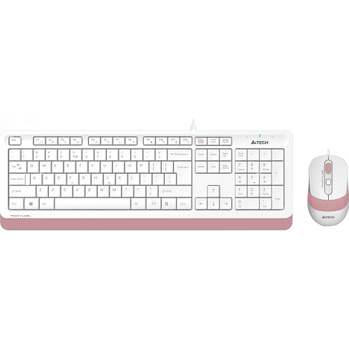 Комплект (клавиатура + мышь) A4Tech Fstyler F1010 White/Pink