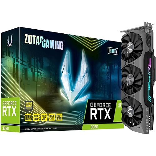 Відеокарта Zotac Gaming GeForce RTX 3080 Trinity LHR (ZT-A30800D-10PLHR) - придбати в Дніпрі, Україні: ціна, характеристики | інтернет-магазин TOUCH
