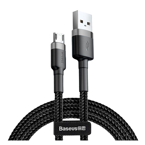Кабель Baseus Cafule Micro USB 1m (CAMKLF-BG1) Gray/Black - придбати в Дніпрі, Україні: ціна, характеристики | інтернет-магазин TOUCH