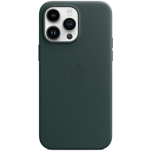 Чехол Leather Case with MagSafe для Apple iPhone 14 Pro Forest Green AAA