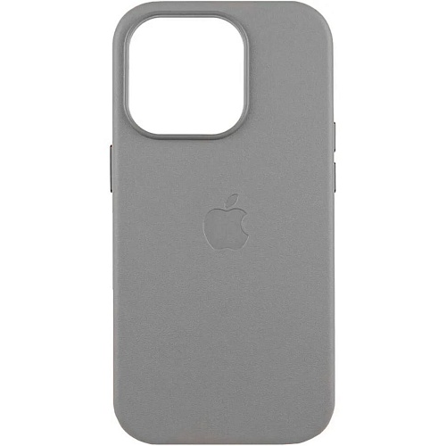 Чехол Leather Case with MagSafe для Apple iPhone 16 Pro Max Light Grey AAA