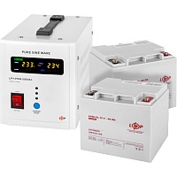 Источник бесперебойного питания (ИБП) LogicPower UPS 500VA + АКБ GL 45Ah (23183)