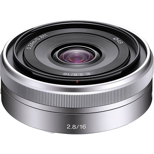 Объектив Sony E 16mm f/2.8 for Nex Silver (SEL16F28.AE)