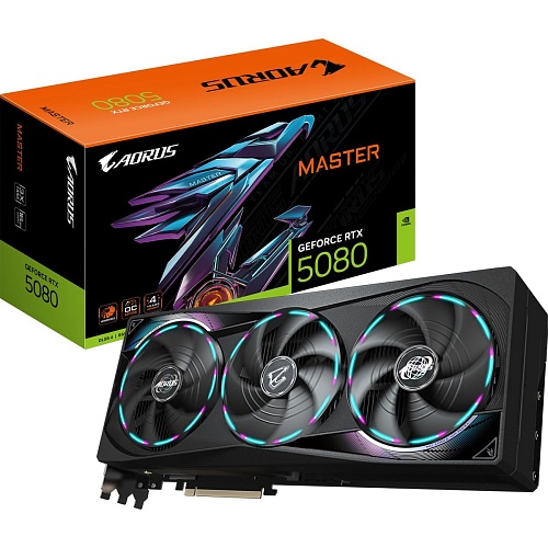 Видеокарта AORUS GeForce RTX 5080 MASTER 16GB (GV-N5080AORUS M-16GD) EU