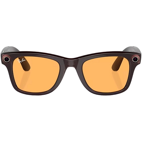 Смарт-очки Ray-Ban Meta Wayfarer Shiny Rebel Black Frame Amber Lenses (RW4006 675385 50-22)