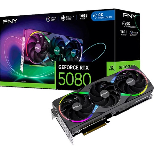 Відеокарта PNY GeForce RTX 5080 ARGB EPIC-X RGB OC 16GB (VCG508016TFXXPB1-O) UA - придбати в Дніпрі, Україні: ціна, характеристики | інтернет-магазин TOUCH