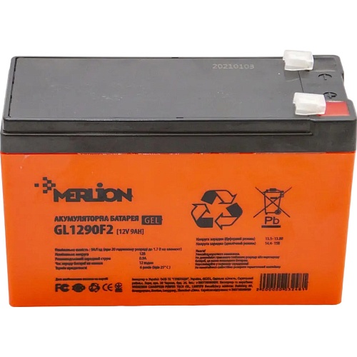 Акумулятор Merlion GL1290F2 GEL 12V (12V/9Ah/108Wh) - придбати в Дніпрі, Україні: ціна, характеристики | інтернет-магазин TOUCH