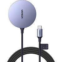 Бездротовий зарядний пристрій Ugreen Magnetic Wireless Charger 15W Grey (CD245/30233) - придбати в Дніпрі, Україні: ціна, характеристики | інтернет-магазин TOUCH