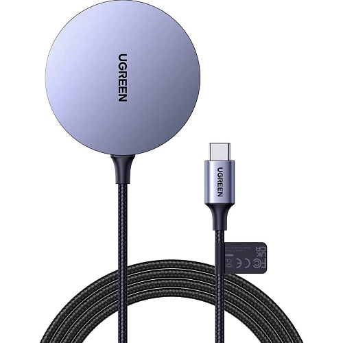 Бездротовий зарядний пристрій Ugreen Magnetic Wireless Charger 15W Grey (CD245/30233) - придбати в Дніпрі, Україні: ціна, характеристики | інтернет-магазин TOUCH