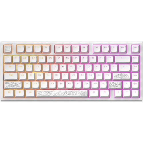 Клавиатура Dark Project ALU81 Terra Nostra ENG/UA White (DPKB_NOSTRA_81_ANSI_WHITE_UA)
