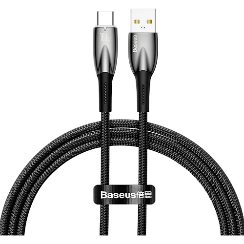 Кабель Baseus Glimmer Series USB-А to USB-C 100W 1m Black (CADH000401) - придбати в Дніпрі, Україні: ціна, характеристики | інтернет-магазин TOUCH