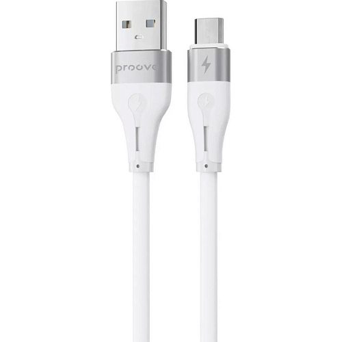 Кабель Proove Soft Silicone USB-A to Micro-USB 2.4A 1m White (CCSO20001302)