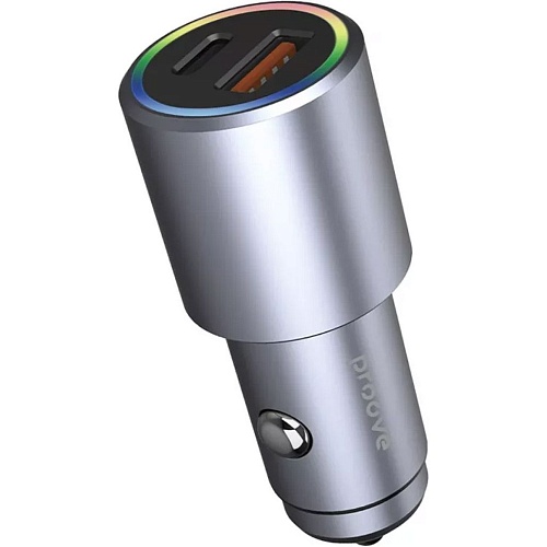 Автомобільний зарядний пристрій Proove Double Energy Plus 53W USB-A + USB-C Metal Gray (ACDE53110004) - придбати в Дніпрі, Україні: ціна, характеристики | інтернет-магазин TOUCH