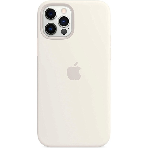 Чехол Silicone Case с MagSafe для Apple iPhone 12/12 Pro (White) ААА
