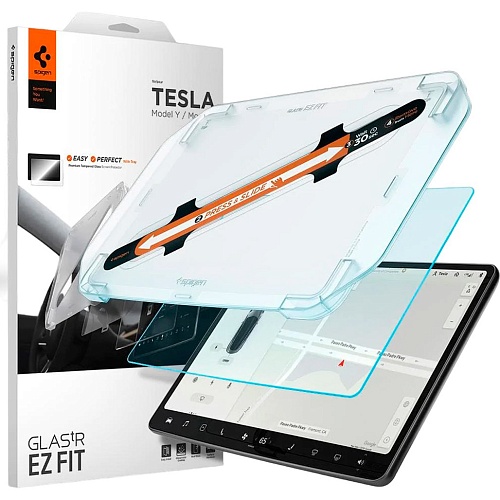 Захисне скло Spigen Screen Protector EZ FIT GLAS.tR Anti-Glare для Tesla Model 3/Y Transparent (AGL01086) - придбати в Дніпрі, Україні: ціна, характеристики | інтернет-магазин TOUCH