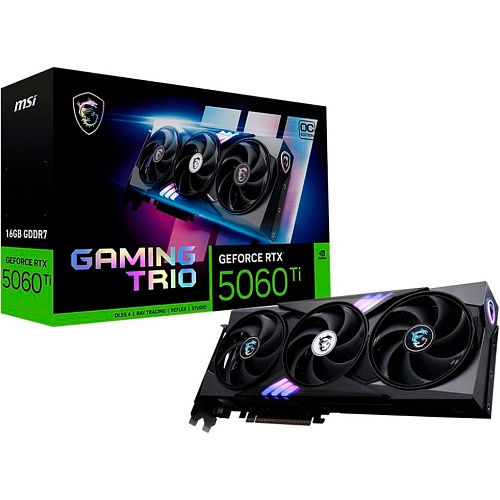 Видеокарта MSI GeForce RTX 5060 Ti 16GB Gaming Trio OC (G506T-16GTC) EU