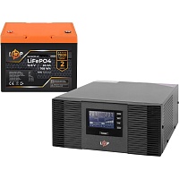 Источник бесперебойного питания (ИБП) LogicPower B1500 + LiFePO4 батарея 12.8V - 60Ah BMS 80A/40A (29904)