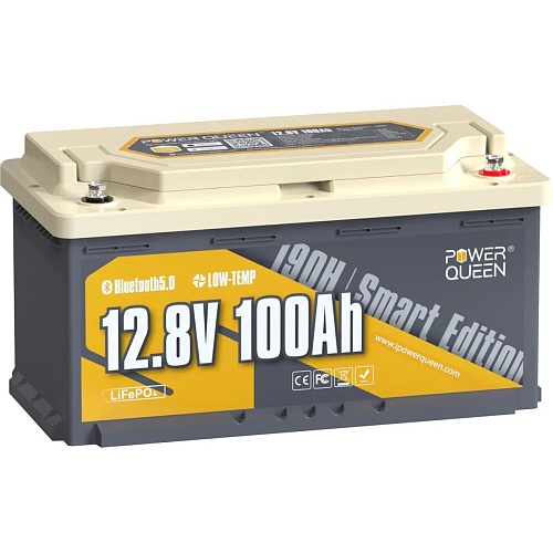 Аккумулятор Power Queen H190 LiFePO4 12V (12.8V/100Ah/1280Wh)