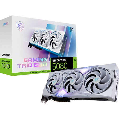 Видеокарта MSI GeForce RTX 5080 16G Gaming Trio OC White EU