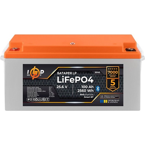 Аккумулятор LogicPower LiFePO4 24V (25.6V/100Ah/2560Wh) (30143) 