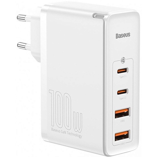 Сетевое зарядное устройство Baseus GaN2 Pro Quick Charger 2C+2U 100W White (CCGAN2P-L02)