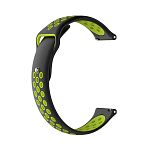 Универсальный ремешок для Amazfit Bip 20mm Black-Green (AMZBPSILNIKE-BSA)