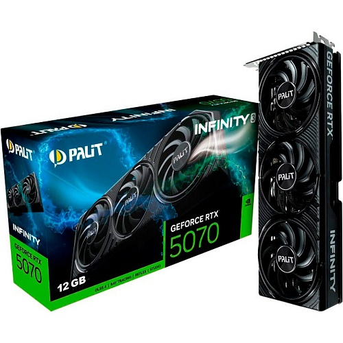 Відеокарта Palit GeForce RTX 5070 Infinity 3 (NE75070019K9-GB2050S) EU - придбати в Дніпрі, Україні: ціна, характеристики | інтернет-магазин TOUCH