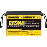 Аккумулятор Basen Green LiFePO4 12V (12.8V/230Ah/2944Wh) (BG-12230) 
