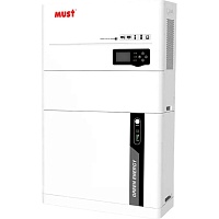 Гибридный солнечный инвертор Must HBP-5548ES 5550W + 2 х АКБ LiFePo4 (51.2V/100Ah/5120Wh) Гибридный солнечный инвертор Must HBP-5548ES 5550W + 2 х АКБ LiFePo4 (51.2V/100Ah/5120Wh)