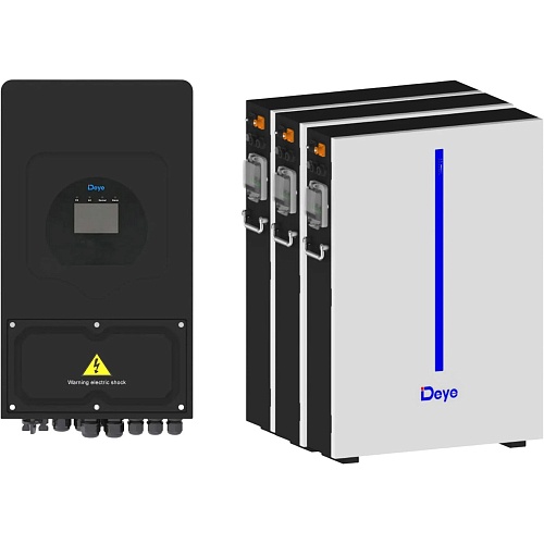 Система зберігання енергії Deye SUN-5K-SG03 Black 5kW + 3 АКБ RW-M6.1-B 18.4kWh (51.2V/120Ah/6144Wh) - придбати в Дніпрі, Україні: ціна, характеристики | інтернет-магазин TOUCH