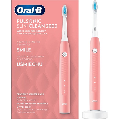 Электрическая зубная щетка Oral-B Pulsonic Slim Clean 2000 Pink