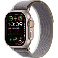 Смарт-часы Apple Watch Ultra 2 49mm Natural Titanium Case with Green/Gray Trail Loop M/L (MRF43)