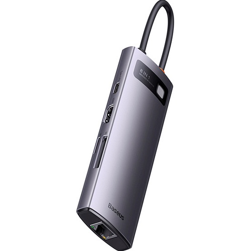 USB-хаб Baseus StarJoy Series 8 в 1 Multifunctional Gray (WKWG080213)