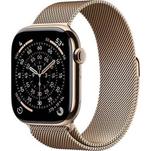 Смарт-годинник Apple Watch Series 11 GPS + Cellular 46mm Gold Titanium Case with Gold Milanese Loop M/L (MFD84) - придбати в Дніпрі, Україні: ціна, характеристики | інтернет-магазин TOUCH