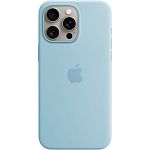 Чехол Silicone Case with MagSafe для Apple iPhone 15 Pro Max Light Blue AAA