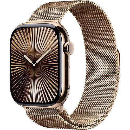 Смарт-годинник Apple Watch Series 10 GPS + Cellular 46mm Gold Titanium Case with Gold Milanese Loop M/L (MX003) - придбати в Дніпрі, Україні: ціна, характеристики | інтернет-магазин TOUCH