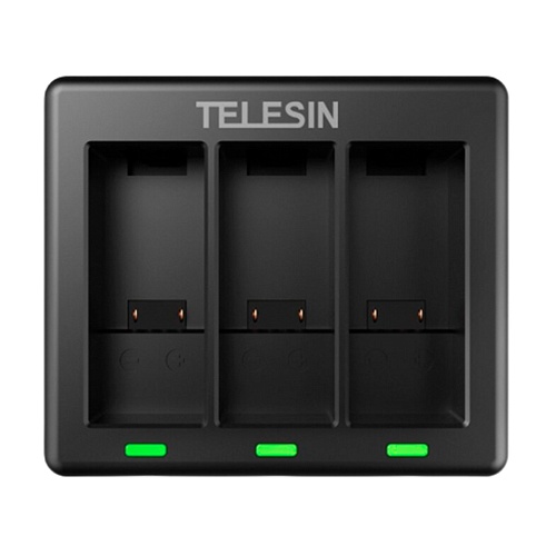 Зарядний пристрій TELESIN GoPro HERO 9/10/11/12 Charger 3х8000 мА (GP-BCG-902) Black - придбати в Дніпрі, Україні: ціна, характеристики | інтернет-магазин TOUCH