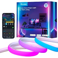 Світлодіодна стрічка Govee H6641 Neon Rope Light for Wall Lining RGBIC 5м White (H66413D1) - придбати в Дніпрі, Україні: ціна, характеристики | інтернет-магазин TOUCH Світлодіодна стрічка Govee H6641 Neon Rope Light for Wall Lining RGBIC 5м White (H66413D1) - придбати в Дніпрі, Україні: ціна, характеристики | інтернет-магазин TOUCH