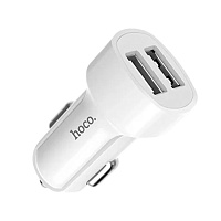 Автомобильное зарядное устройство Hoco Z2A Car Charger 2USB (White)