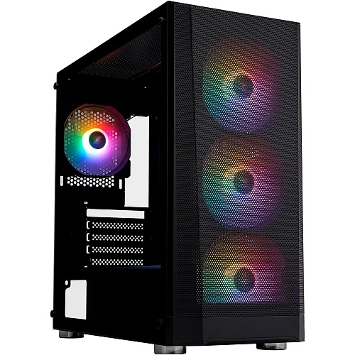 Корпус 1stPlayer FD5-M-BK-4F1 Black