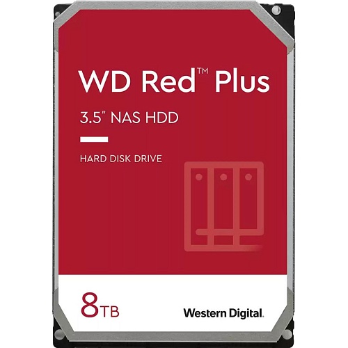 Жесткий диск 3.5" WD Red Plus NAS 8TB SATA 256MB (WD80EFPX)