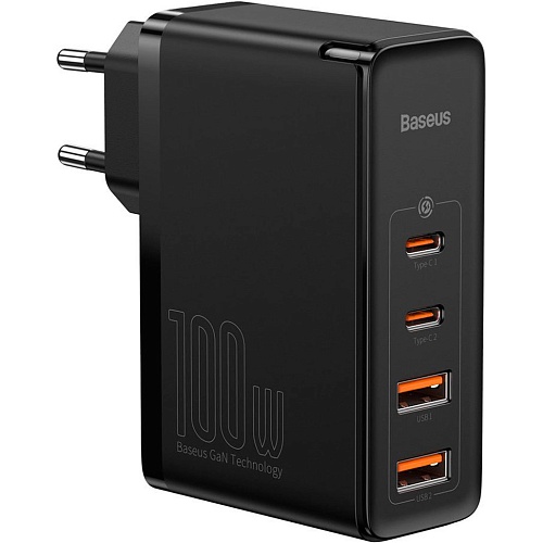 Сетевое зарядное устройство Baseus GaN2 Pro Quick Charger 2C+2U 100W Black (CCGAN2P-L01)
