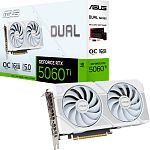 Відеокарта Asus Dual GeForce RTX 5060 Ti 16GB OC Edition White (DUAL-RTX5060TI-O16G-WHITE) UA
